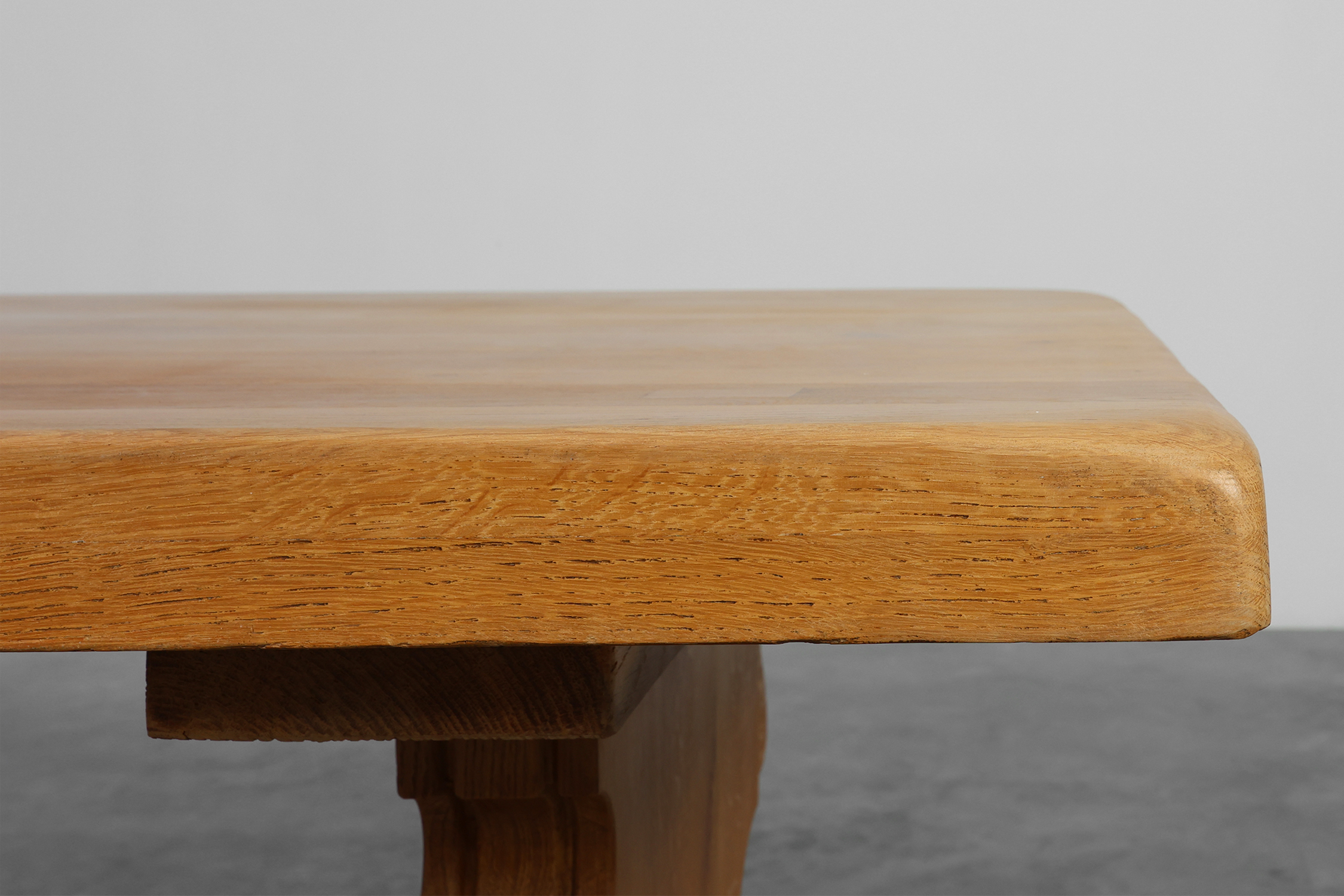 Mid‑20th‑Century Rustic Oak Dining Table, France 1960sthumbnail